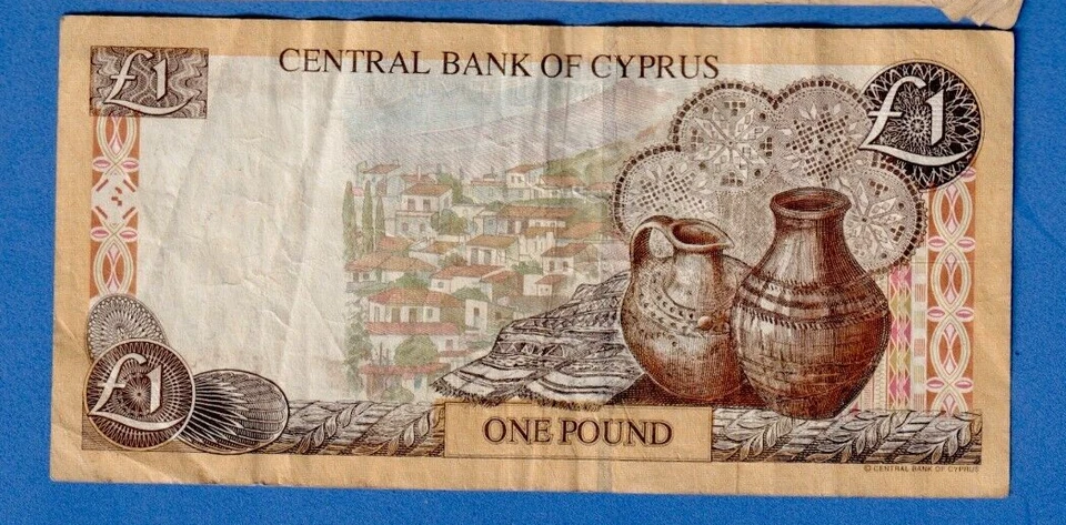 Cyprus 1 Pound 1998 P-60b Well Circulated Banknote Pre EURO - Image 2 of 2