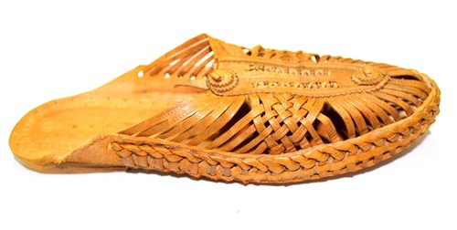 Men Mojari Yellow Leather Sandal Khussa Handmade Jutti Indian Mojari Flip Flops - Picture 4 of 10