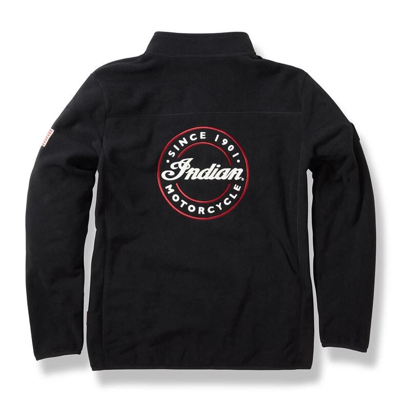 Indian Motorcycle Men's Zip Thru Fleece, Black 2XL 286164412 | eBay