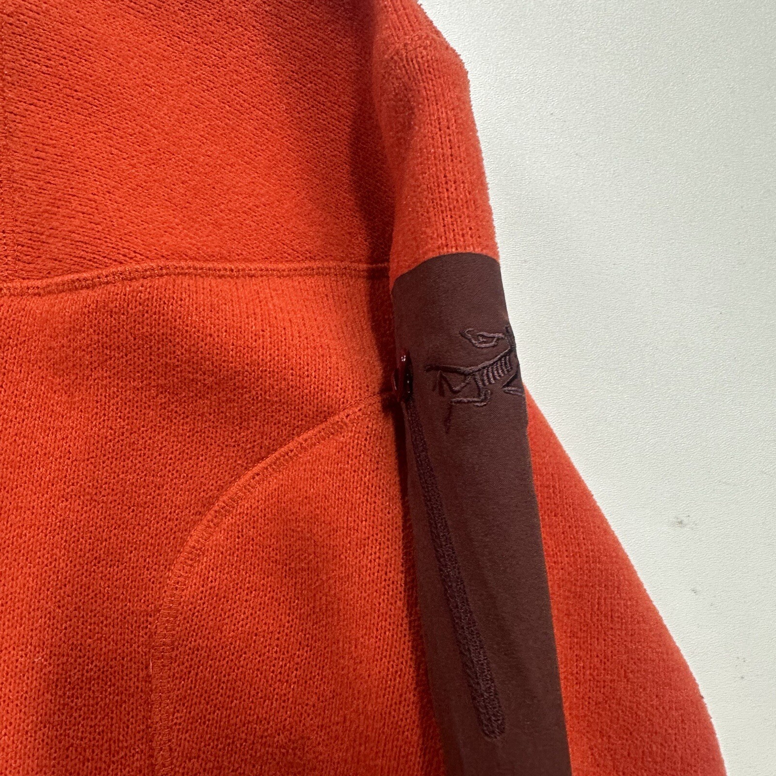 Donna ARC'TERYX quarto arancione cerniera taglia media raro escursionismo sking campeggio