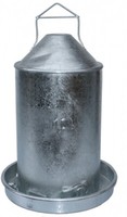 TräNke Wasser DoppelzylinderträNke Feuerverzinkt (10 L), HüHner, GeflüGel