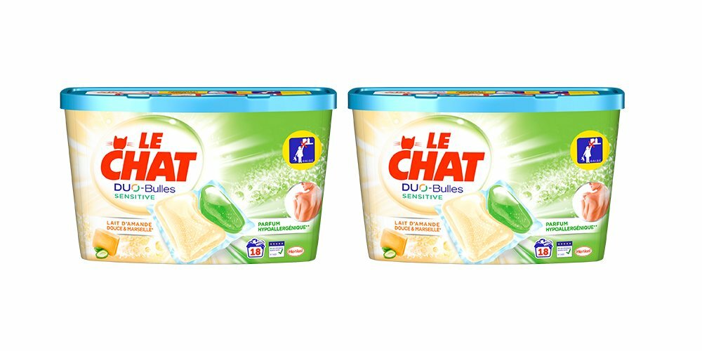 Le Chat Sensitive Duo Bulles Lessive En Capsules 18 Lavages 2 X 18 Lavage