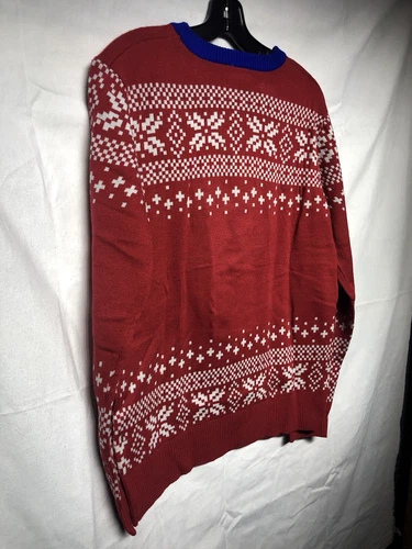 NWOT $60 Pabst Blue Ribbon PBR Beer Ugly Christmas Sweater Red Sz M