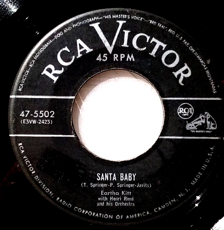 EARTHA KITT - Santa Baby / Under The Bridges Of Paris - Vinyl 45rpm RCA 1953 Foto 2 de 4