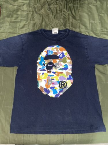 A Bathing Ape BAPE Multi Camo Big Ape Head Tee T-S