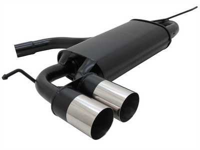 NOVUS Sportauspuff Endschalldämpfer 2x76mm RL passend für VW Golf 5 6 AUDI A3 8P