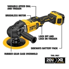 DEWALT 20V MAX*XR Cordless Polisher, Rotary, Variable Speed7'' DCM849B TOOL ONLY