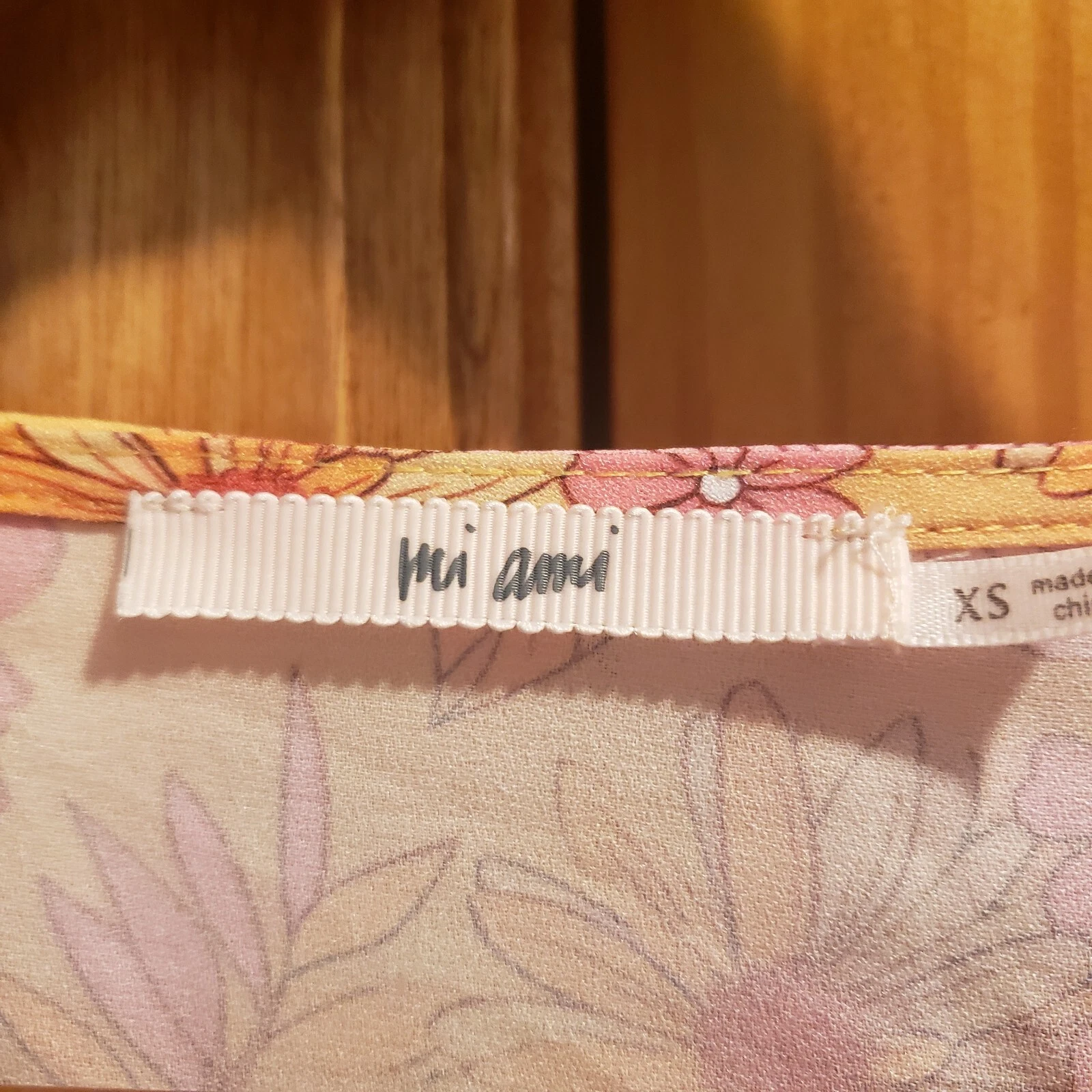 VETEMENTS Abito Mi Ami arancione giallo floreale avvolgente XS di Francesca's