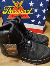 THOROGOOD 7" LIGHTWEIGHT VIBRAM TACTICAL BLACK BOOTS | 813-6080 10 M NEW