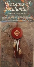 Treasures of Pocahontas Tribal Feather Necklace Beaded Jewelry Craft Kit Sun