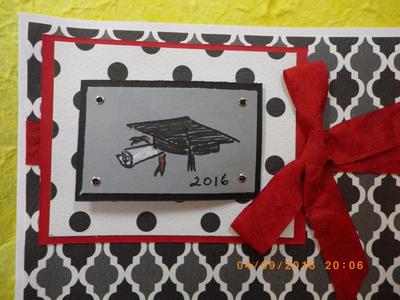Handmade 2026 GRADUATION Card CAP DIPLOMA 3D Ribbon Using Stampin UP Handpainted