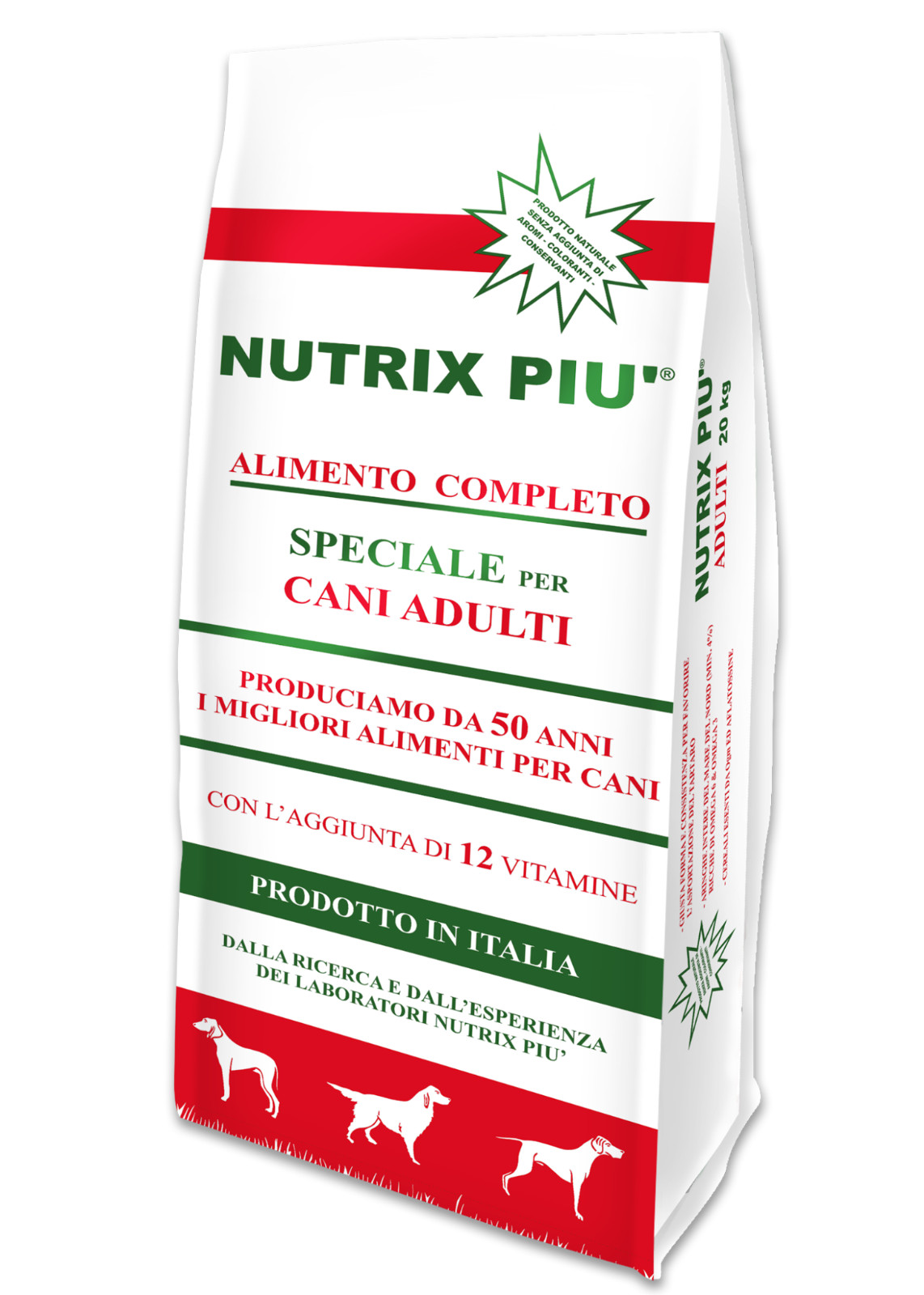 CROCCHETTE CROCCANTINI PER CANI NUTRIX PIU 20 KG MANTENIMENTO CANE 12 VITAMINE