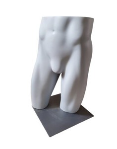 Fusion Mannequin Sexy Male Waist Hips Gray Size Small Man Figure w Metal Stand