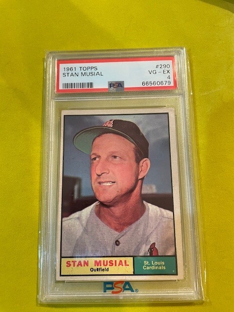 1961 Topps Stan Musial THE MAN Saint Louis STL Cardinals PSA 4 #290 HOF