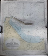 2 Carte Nautiche Originali Rio Marina e Marciana Marina Tirreno Isola d'Elba