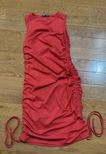Shein Women's SXY Sleeveless Bodycon Midi Dress Red Size Medium