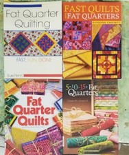 Lot Of 4 Books On Fat Quarter Quilts Patterns 5 10 15 quilting Sewing
