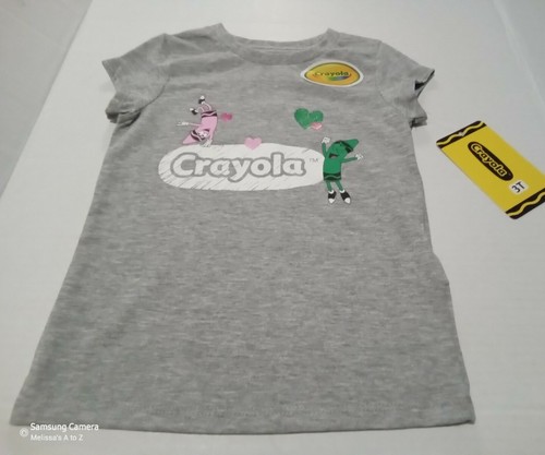 Lot of 2 NWT Crayola Girl’s Toddler Colorful T-Shirts 3T SR$28 Pink Unicorn Grey - Picture 2 of 3