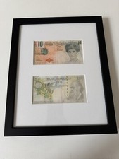 Banksy Di Tenner Two Notes Mounted In Black frame Eye Catching