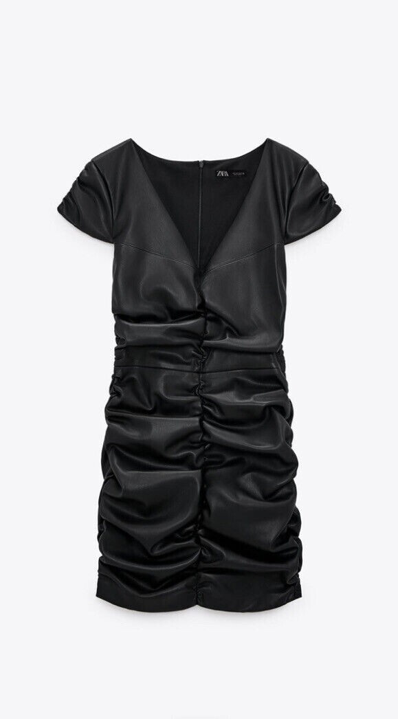 brown leather dress women Faux Leather Dress main image 1