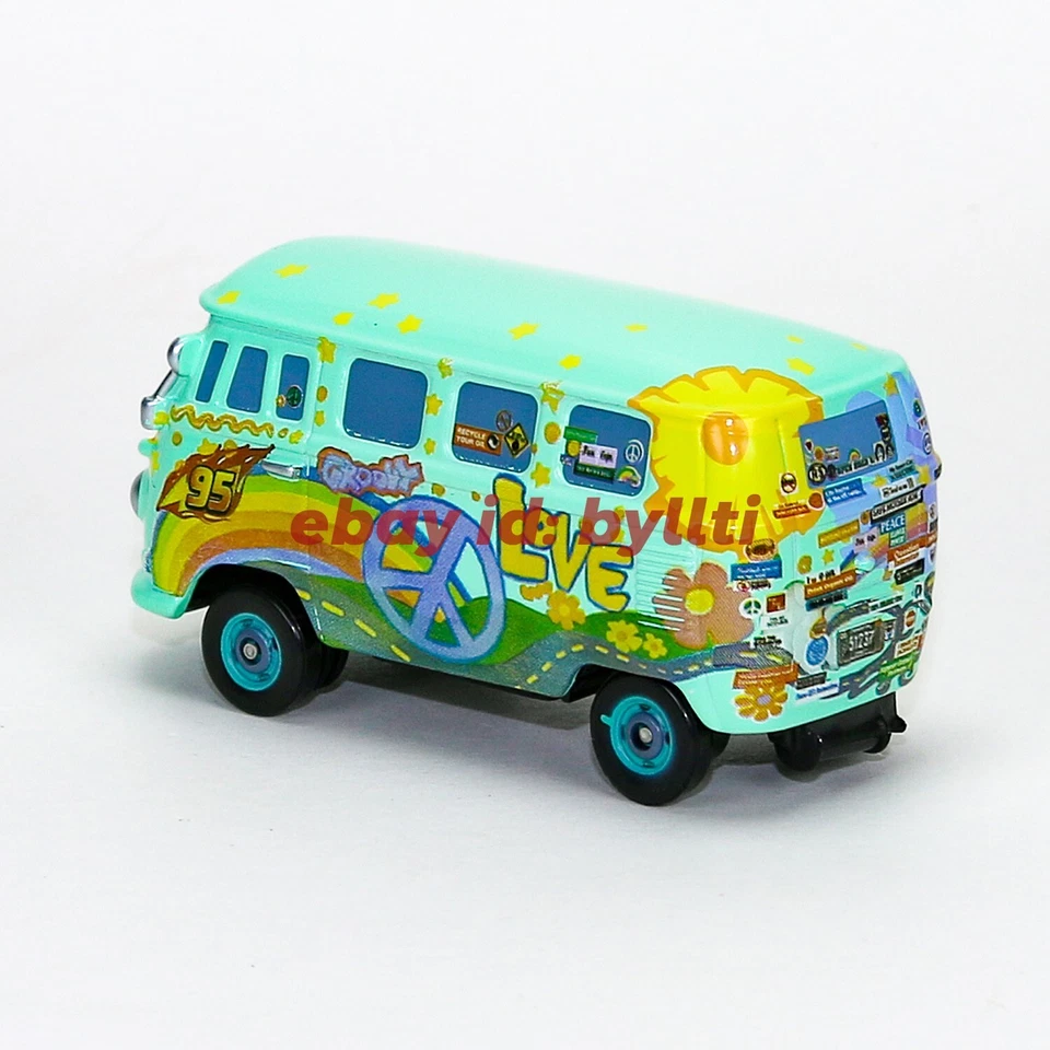 Mattel Disney Pixar Cars 2 Race Team Fillmore 1:55 литая автомобильная игрушка - НОВАЯ, отдельно - Изображение 4 из 4