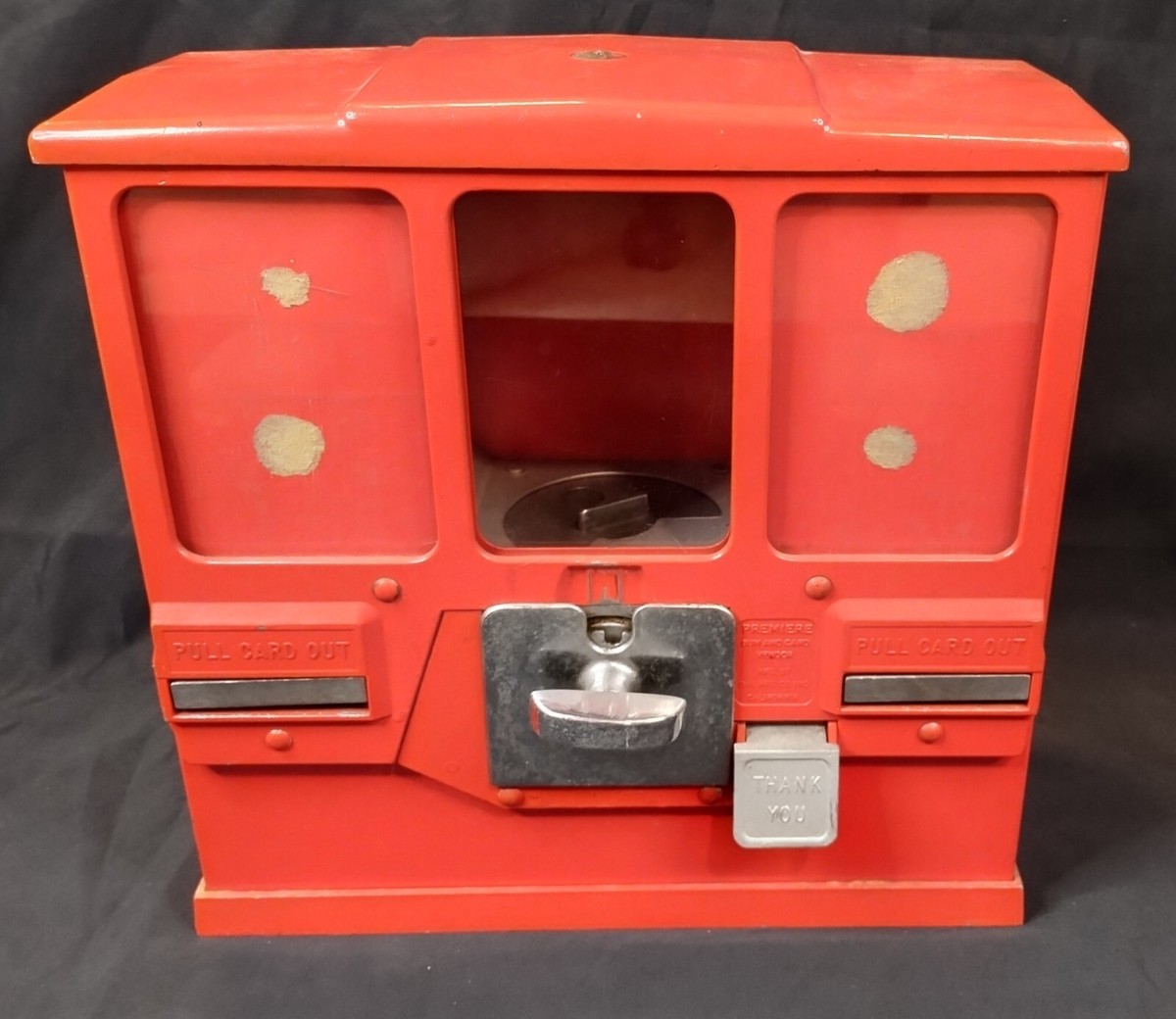 RARE ORIGINAL 1950s OAK BASEBALL CARD GUM BALL PENNY VENDING