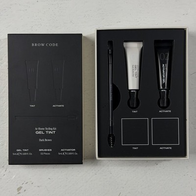 New BROW CODE At Home styling Kit Gel Tint Dark Brown