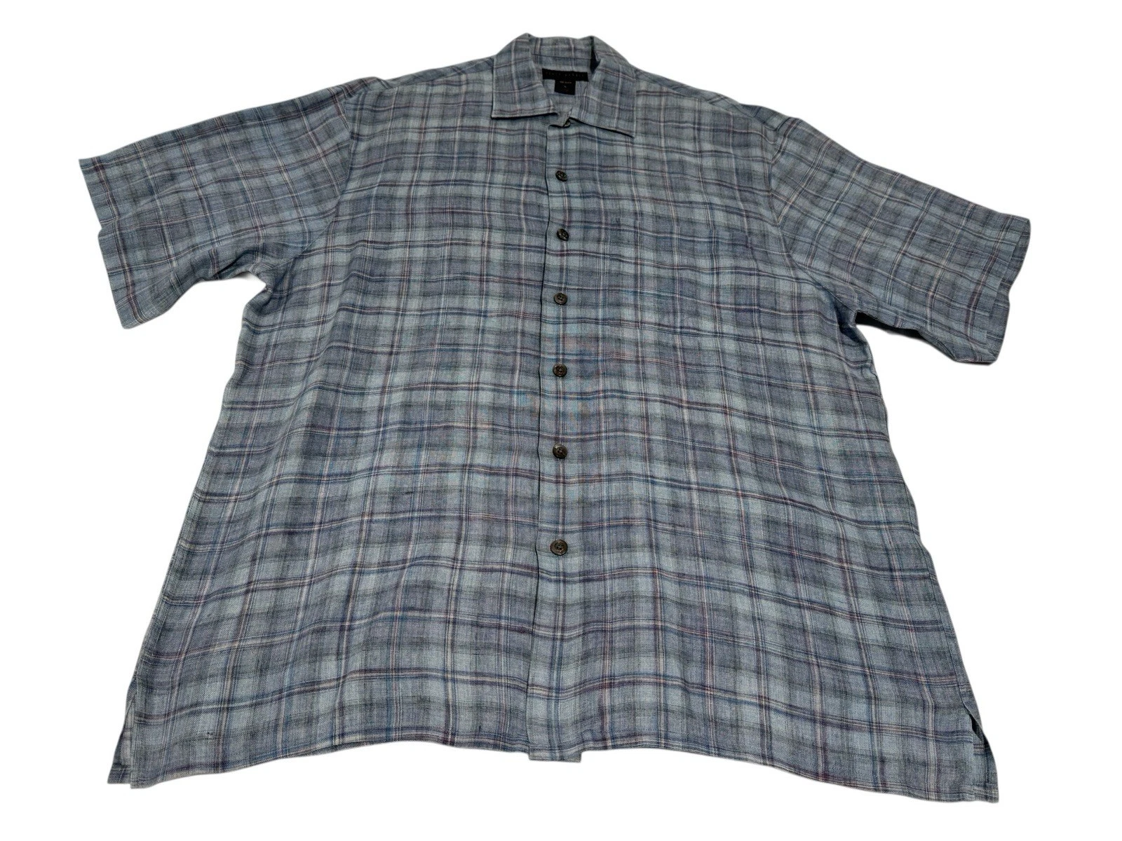 Scott Barber 100%Linen Shirt Men’s L Multicolor Plaid Button Down Casual Office
Opens in a new windo