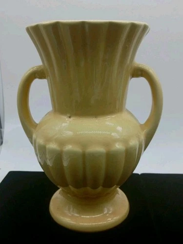 Vintage USA Pottery Yellow  Vase