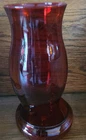 Vintage Holiday Designs Fenton Hurricane Lamp/Candle Holder Ruby Red