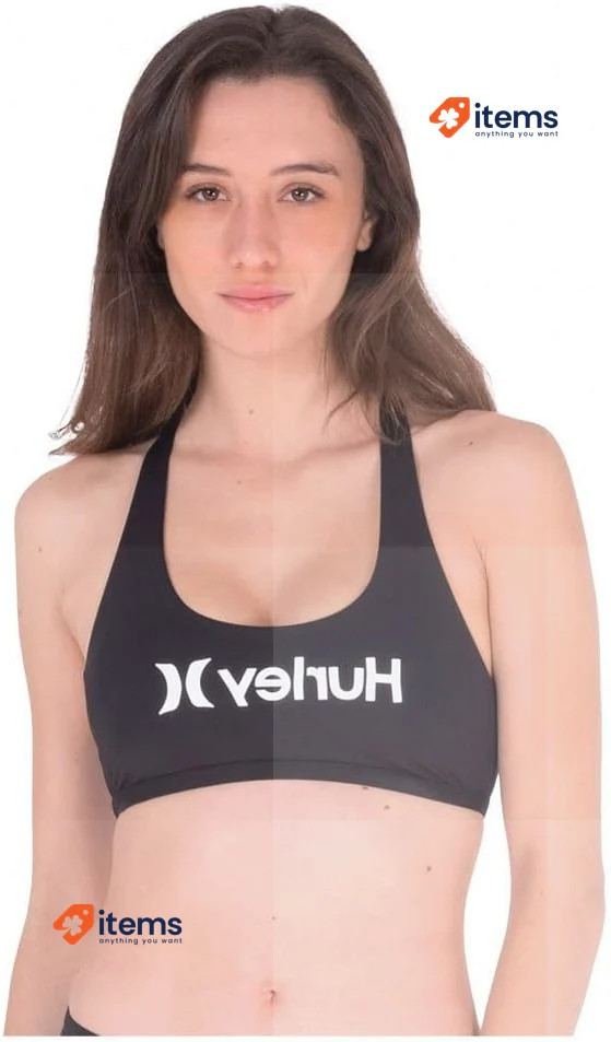 Top De Bikini Hurley Para Mujer OAO Negro Talla XSmall Otras Ropa Zapatos