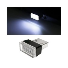 BESULEN Car Interior Atmosphere Lamp, Plug-in USB Interface LED Vehicle White