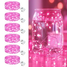 6 Pack Fairy Lights Battery Operated - 7ft 20 Led Twinkle Lights 3 Modes, Bul...