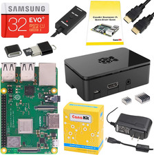 Raspberry Pi 3 B Starter Kit 32 GB EVO Plus Micro SD Case Power Supply