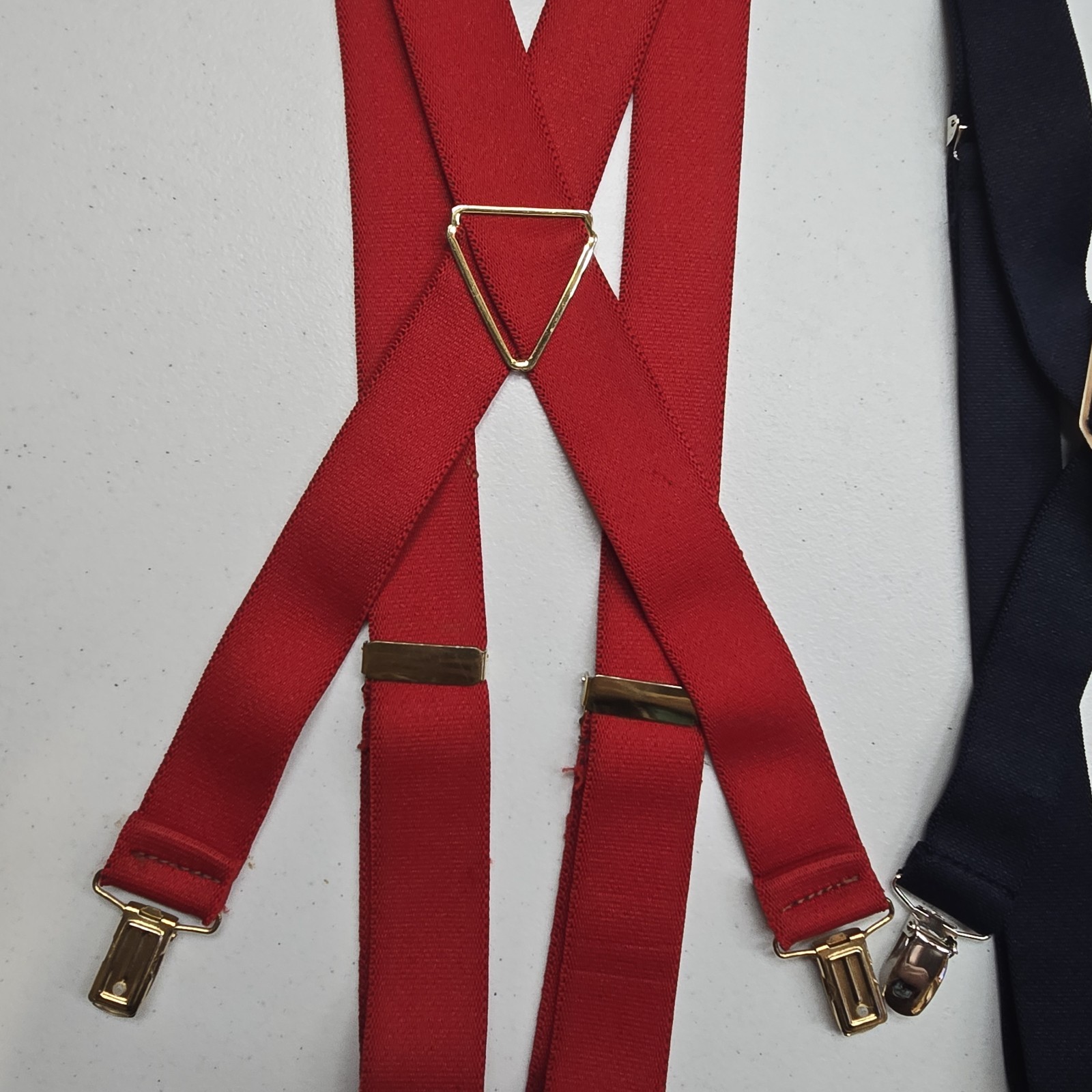 2 Adjustable 1 Red 1 Blue Basic Clip End Suspende… - image 2