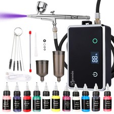 32PSI Cordless Airbrush Kit with Compressor - Portable Handheld Air Brush wit...