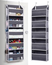 ULG 1 Pack Over Door Organizer with 5 Large and 10 Mesh Side Pockets, 44 lbs Wei