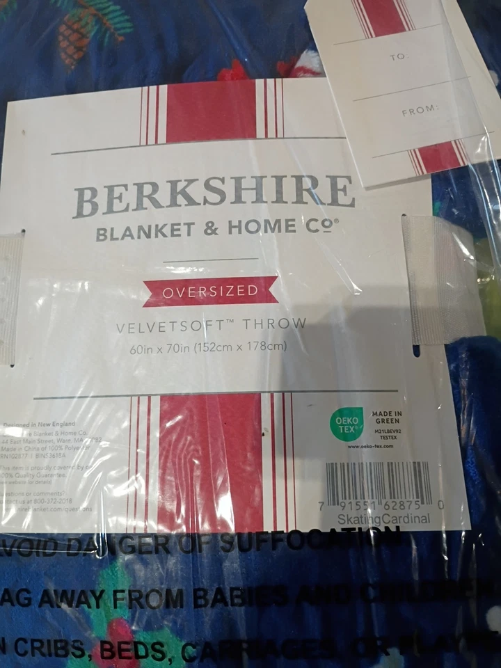 Manta Berkshire de gran tamaño de terciopelo suave pan de jengibre 60 X70 nueva con etiquetas Foto 2 de 4