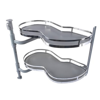 Kitchen Blind Corner Pull Out Organizer 2 Tier Height Adjustable with Soft Close
