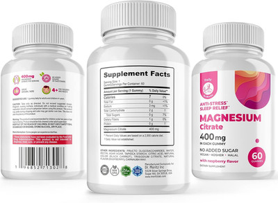 Magnesium Citrate Gummies Sugar-Free - Calm Magnesium Gummies Supplement for ...