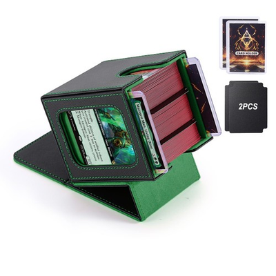 #ad Commander Deck for with double display windowsCard Storage Fits 120 Single ... $25.32