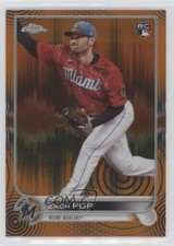 2022 Topps Chrome Sonic Orange & Black Pulse Refractor 8/25 Zach Pop #41 0m4q