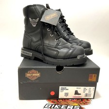 NEW Harley Womens Size 7.5 Stealth 5.25" Lace Motorcycle Boots Black D81641-7.5