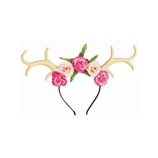 Antlers with Flower Headband - Costume Accessory