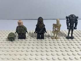 LEGO Starwars: 41st Clone Scout Trooper + Chewbacca + Battle Droids  from 75042