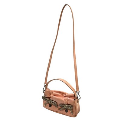ACNE STUDIOS Multi Pocket Micro Bag Pink x Silver