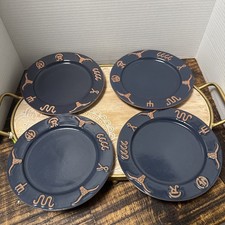 Frankoma Vintage Navy Blue Salad Plate 7.75