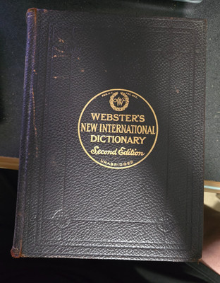 Webster's New International Dictionary Second Edition Unabridged w/ history 1956