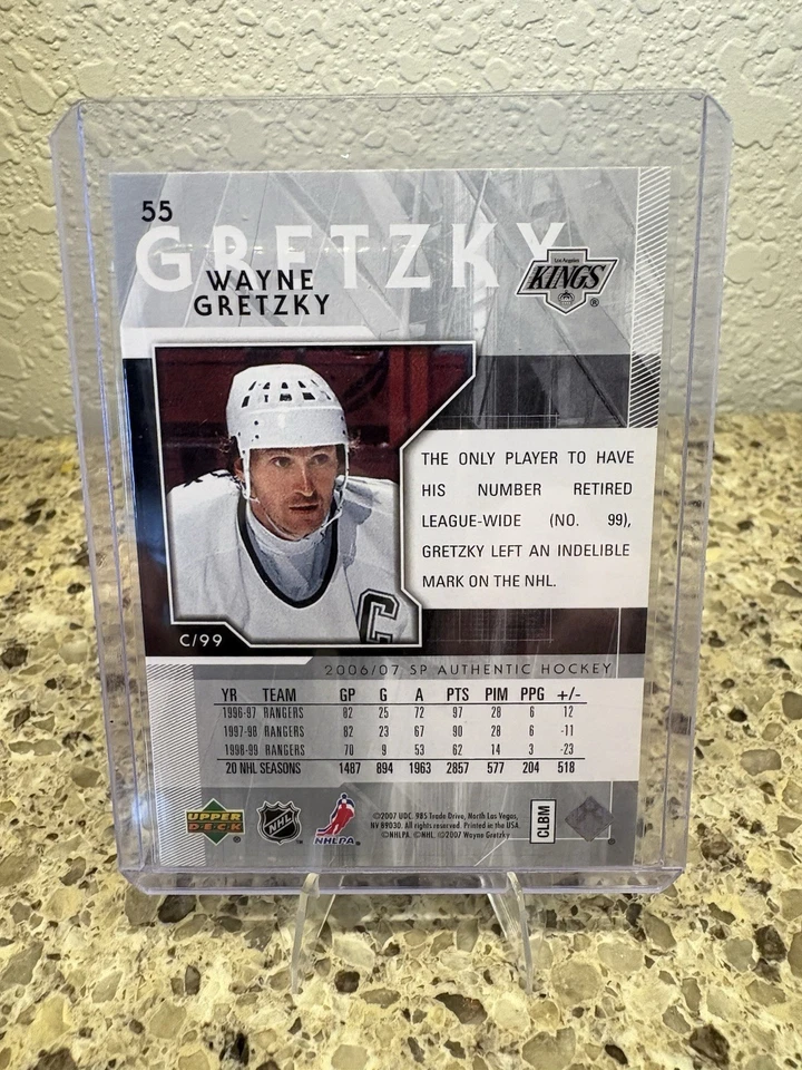 2006-07 SP Authentic Hockey - Wayne Gretzky #55 Autograph!  Wow!  🏒 - Image 2 of 4