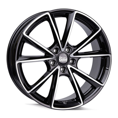 19 Zoll MAM A5 5x112 ET30 Alufelgen BLACK FRONT POLISH